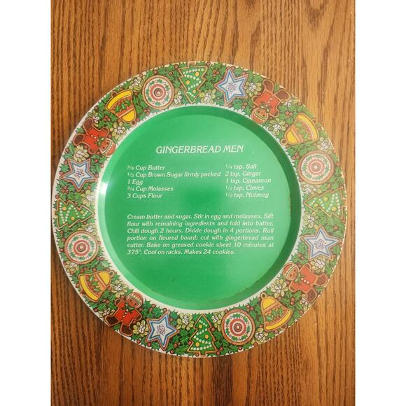 Vintage 1985 Set of 3 Tin Round Holiday Serving Trays House of Lloyd Hong Kong - Picture 4 of 6